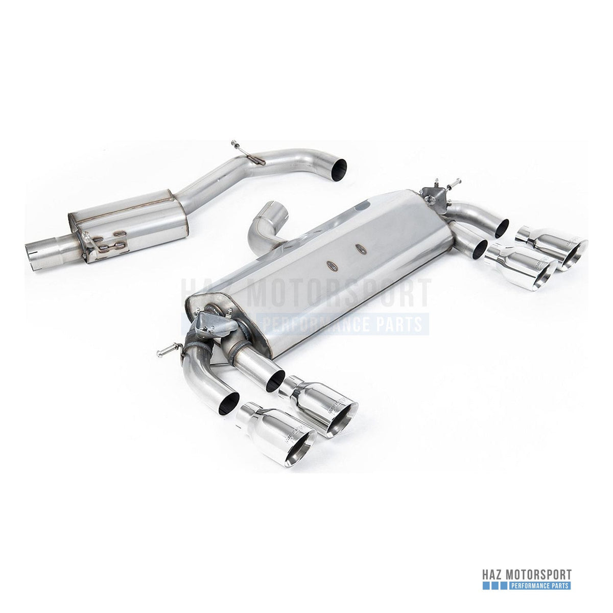 Milltek Sport Resonated (Quieter) Cat Back Exhaust – VW Golf R32 Mk5 3.2 V6 (2005–2009) – photo 1