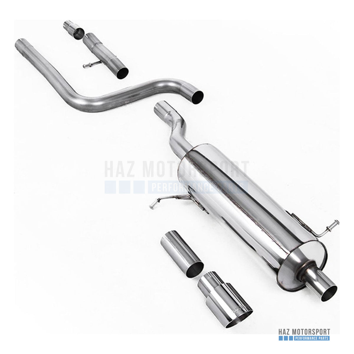 Milltek Sport Resonated (Quieter) GPF Back Exhaust – Ford Fiesta Mk8 1.0T ST Line (2020 on) – photo 1