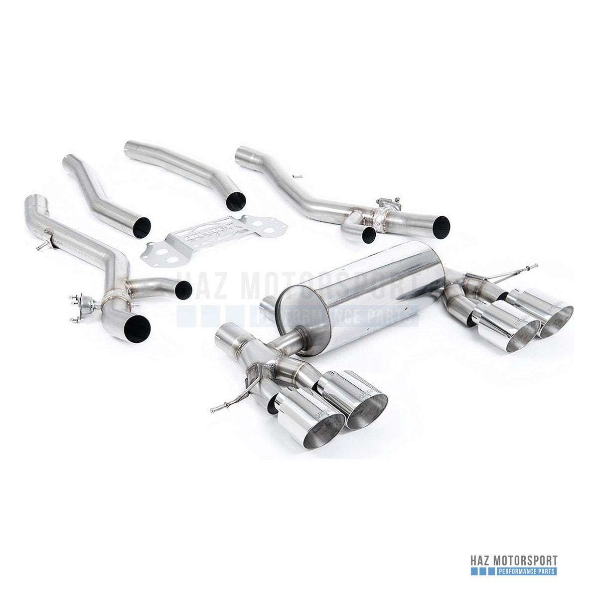 Milltek Sport Resonated (Quieter) Secondary Cat Back Exhaust – BMW G8X M3/M4 (2020 on) – photo 1