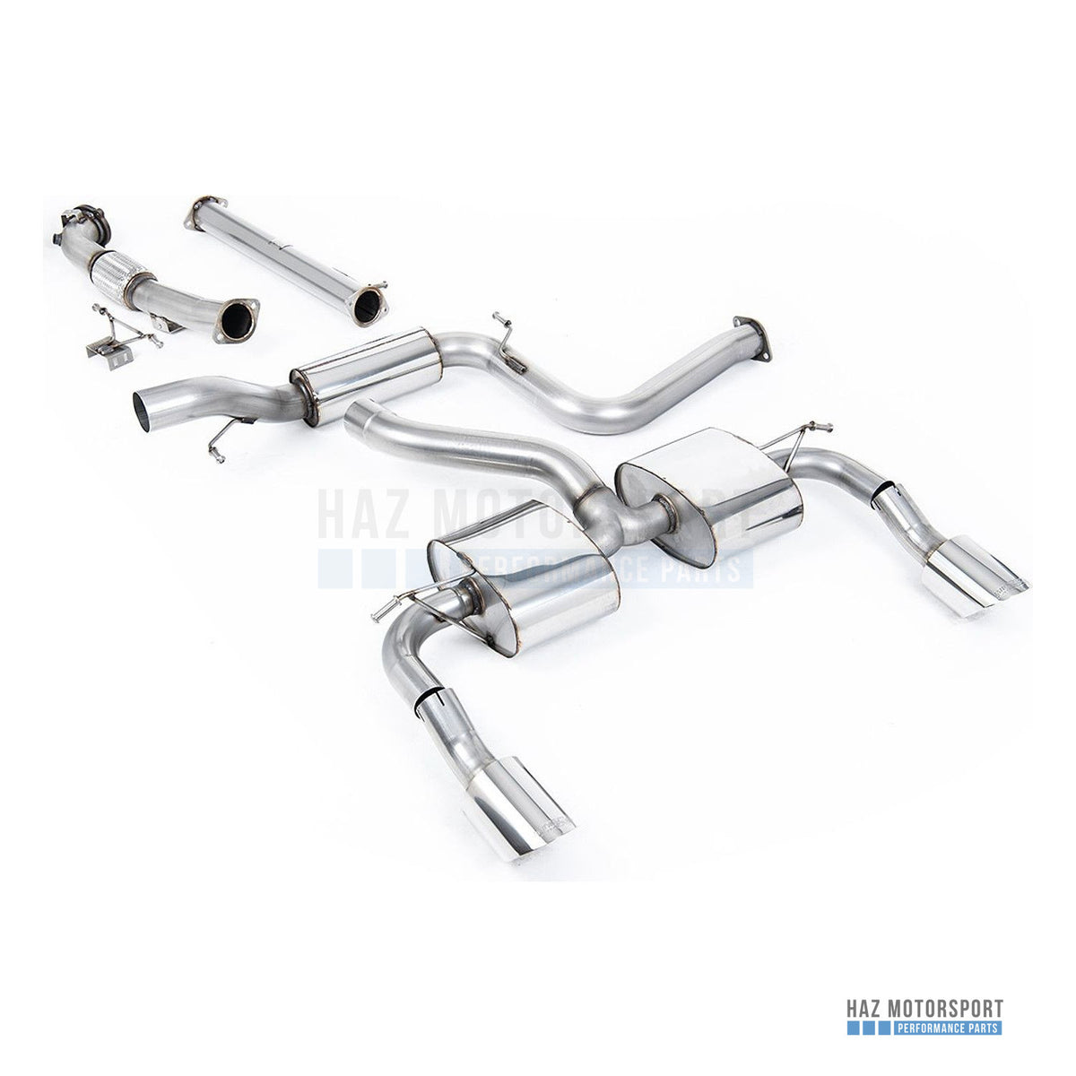 Milltek Sport Resonated (Quieter) Turbo Back Exhaust – Ford Focus Mk2 RS (2009–2010) – photo 1
