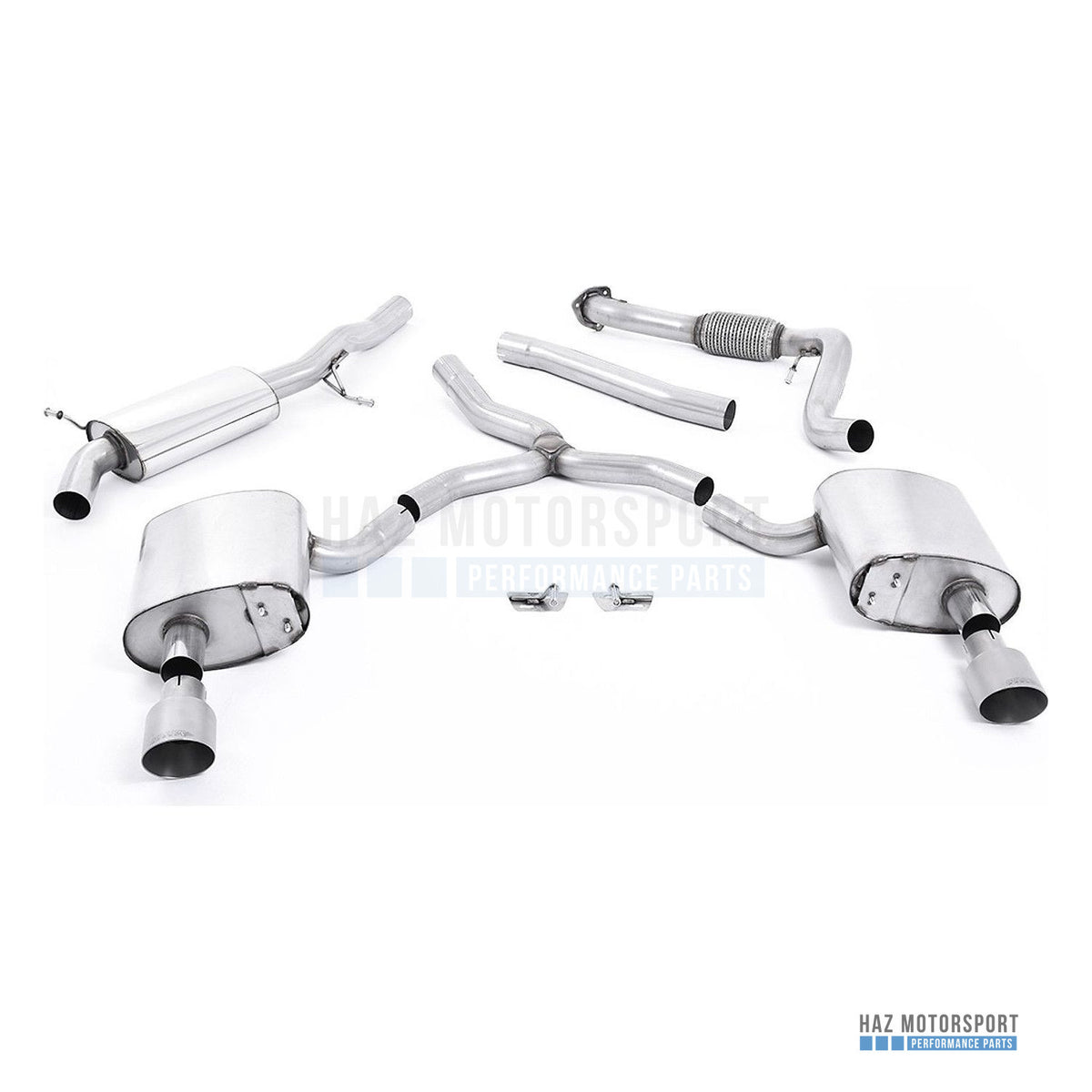 Milltek Sport Road+ Cat Back Exhaust – Audi A4 2.0 B9 Quattro (2016 on) – photo 7