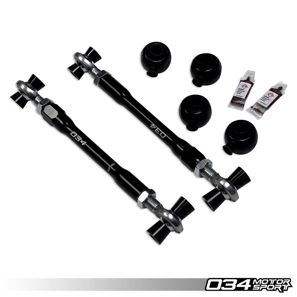 034Motorsport Adjustable Rear Toe Links - VW Golf Mk5 Mk6 Mk8, Audi A3 S3 TT 1