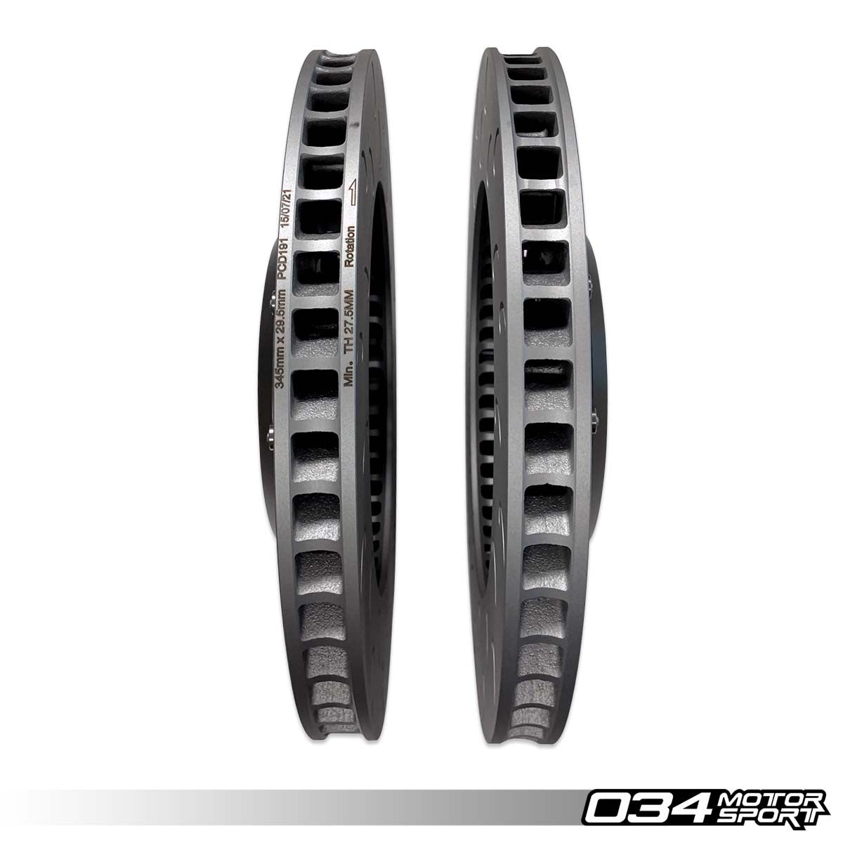 034Motorsport 2-Piece Front Brake Discs 345x30mm - Audi S4 S5 Q5 B8 B8.5 6
