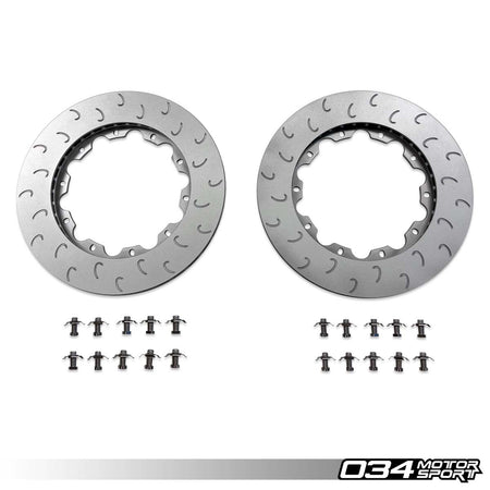 034Motorsport 370mm Rear Rotor Ring Set for 2-Piece Discs Audi B9 S4 S5 RS4 RS5 1