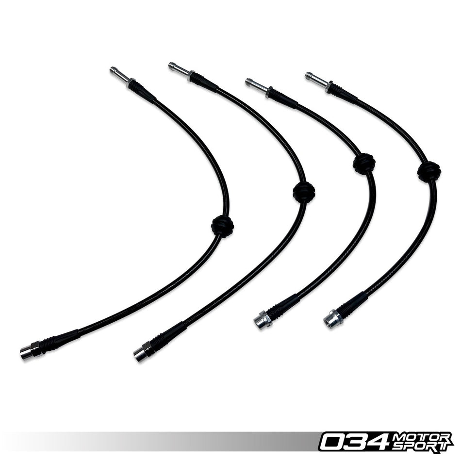 034Motorsport Stainless Braided Brake Line Kit - Audi S4 & S5 B8 B8.5 3.0 TFSI 1