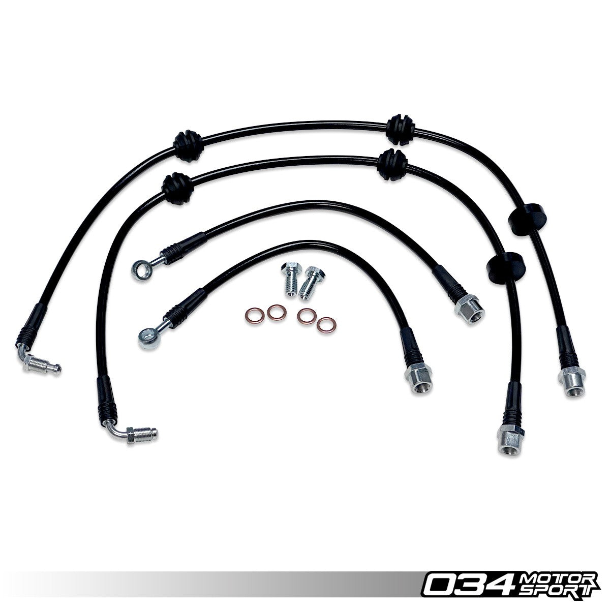 034Motorsport Stainless Braided Brake Line Kit - Audi A4 S4 A5 S5 RS5 Q5 SQ5 B9 1