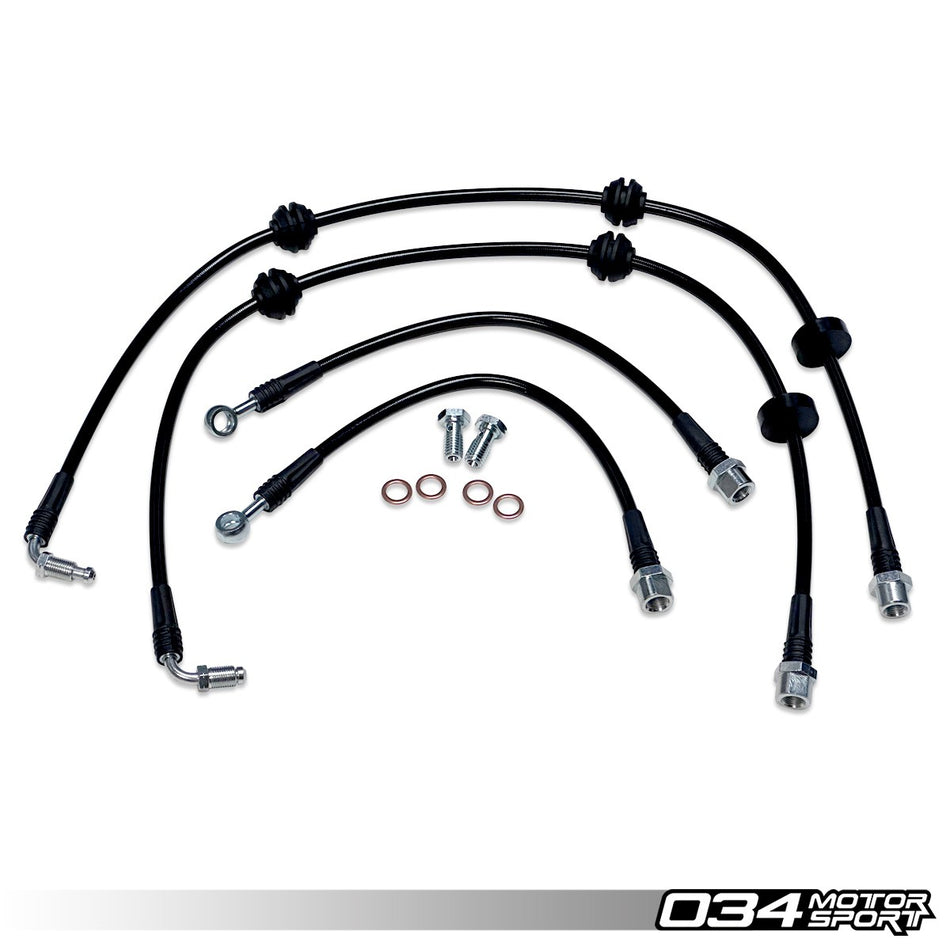 034Motorsport Stainless Braided Brake Line Kit - Audi A4 S4 A5 S5 RS5 Q5 SQ5 B9 1