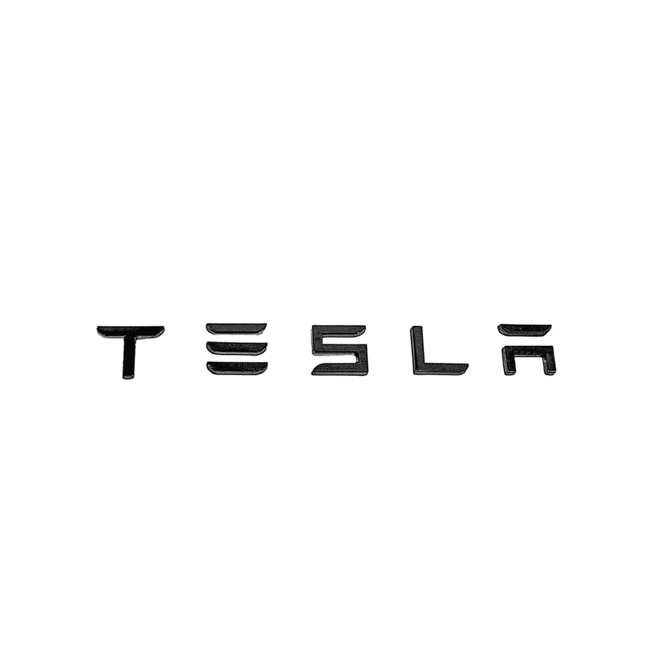 FORM Industries Tesla Model 3 & Model Y Gloss Black Lettering Rear Boot Trunk Badge