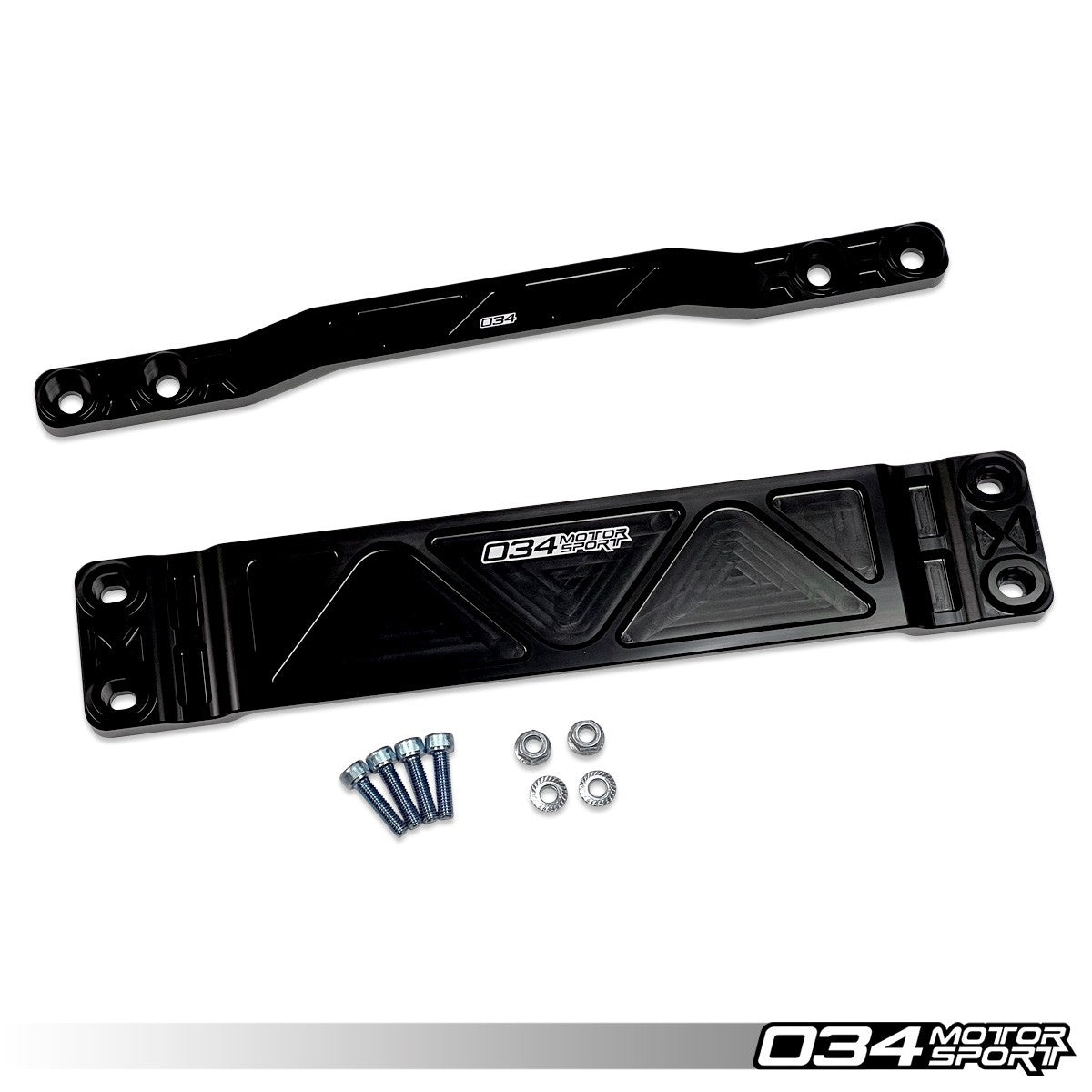 034Motorsport X-Clear Billet Tunnel Brace - VW Golf Mk7 Mk8 & Audi A3 FWD 1