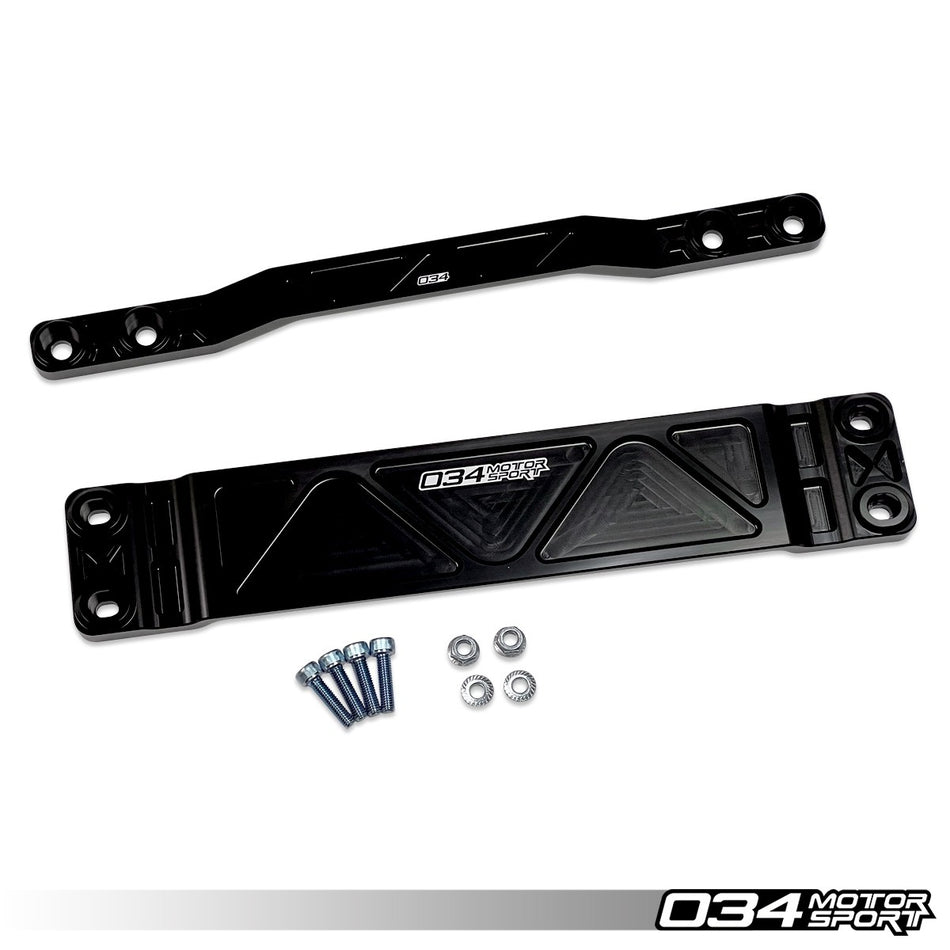 034Motorsport X-Clear Billet Tunnel Brace - VW Golf Mk7 Mk8 & Audi A3 FWD 1