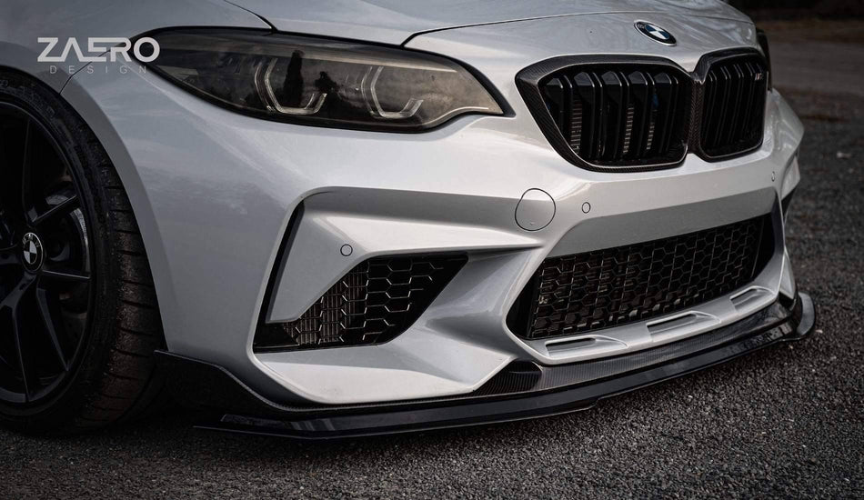 BMW M2 Competition EVO-R Gloss Black Front Splitter by ZAERO (2018-2021, F87) v2