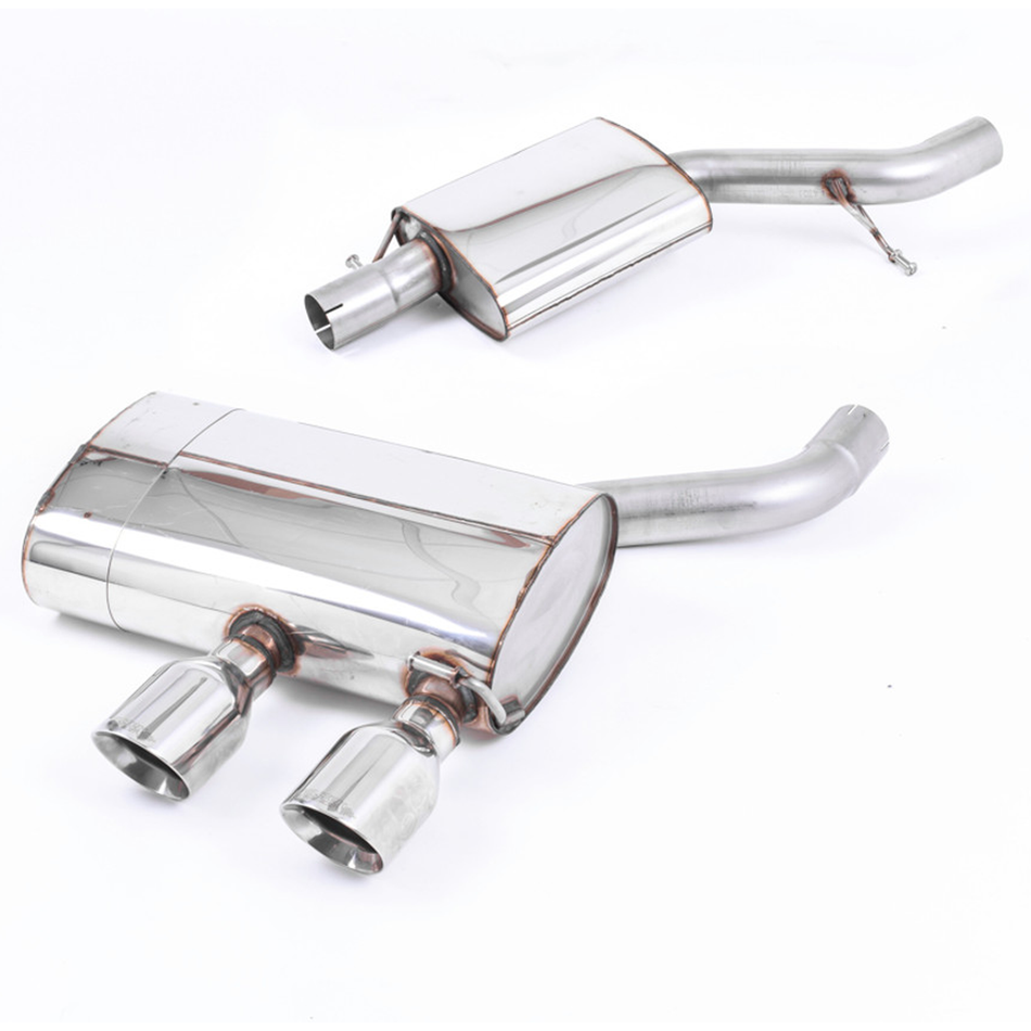 Milltek Cat Back Exhaust System Resonated Res Quieter Golf Mk5 R32 GT100 Tips