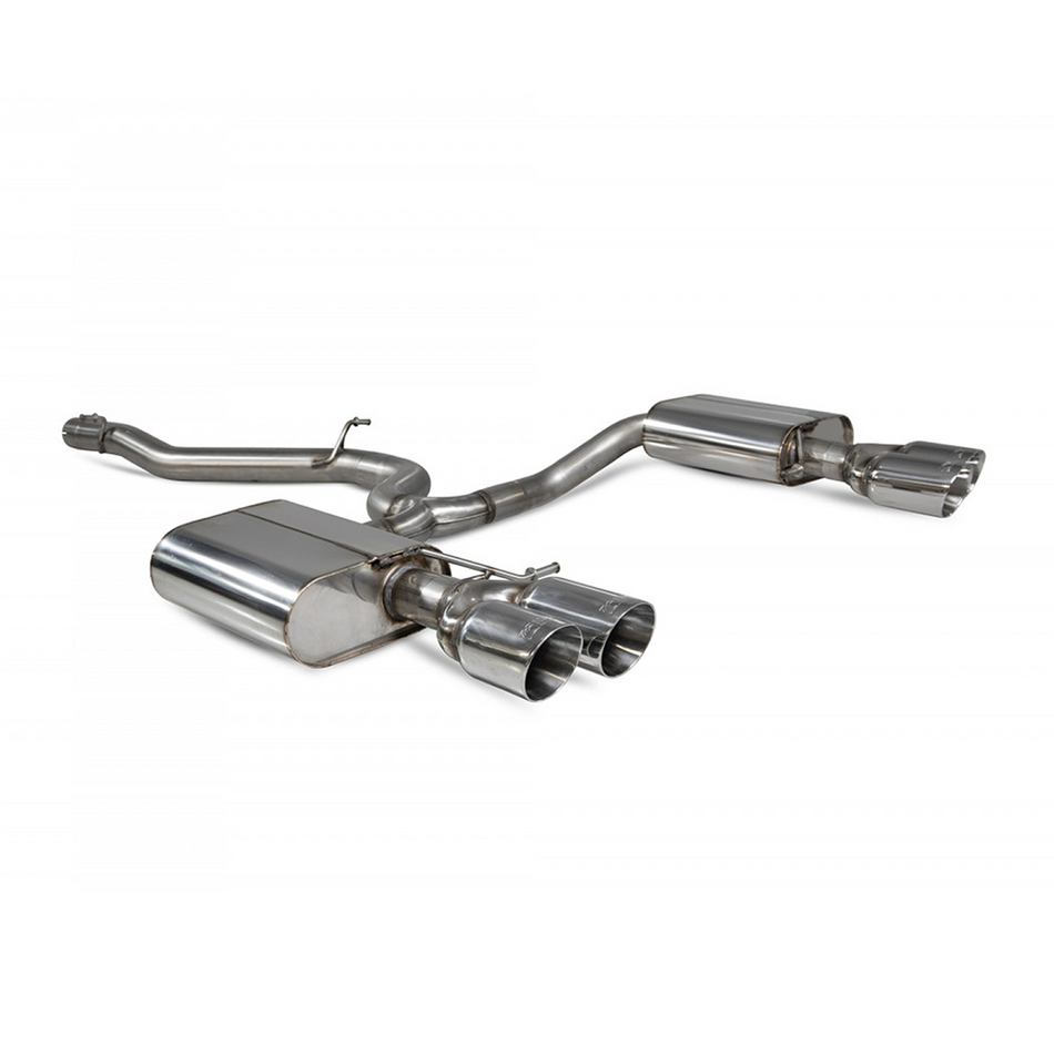 Scorpion GPF-Back Non-Res Exhaust System Silver Tips Seat Leon Cupra ST 4WD 19-