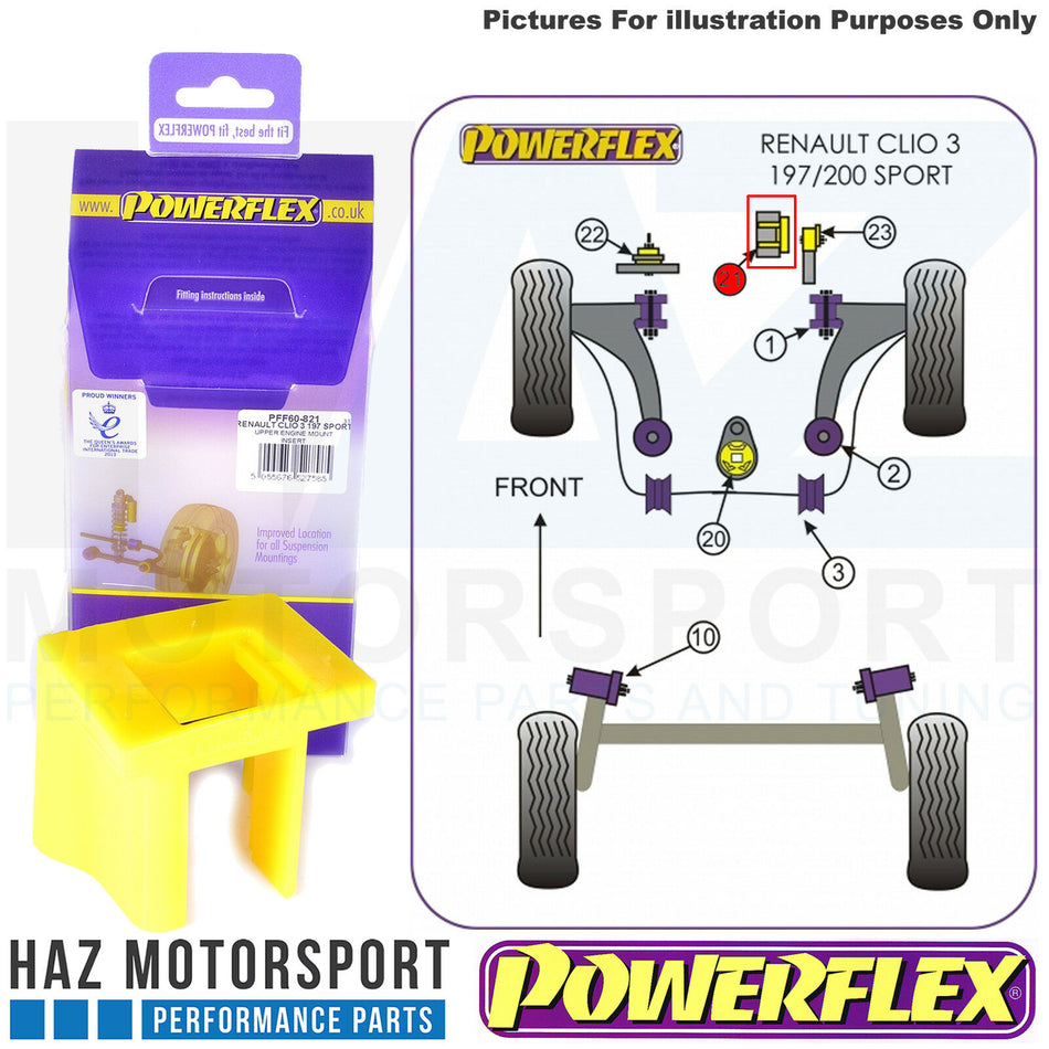 Powerflex Upper Engine Mount Insert For Renault Clio Mk3 Sport Inc 197/200