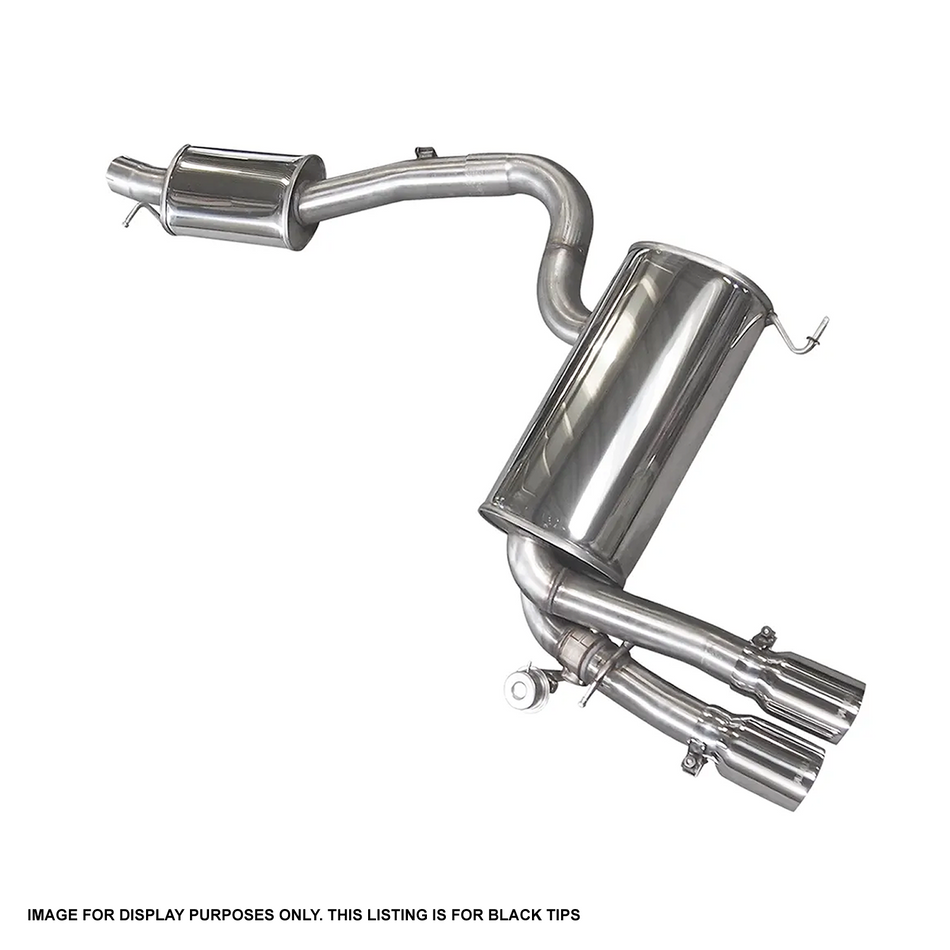 Bull-X 3" Catback Resonated Exhaust System Valved + Black Tips For Audi RS3 8P