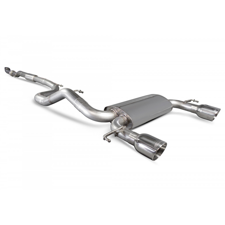 Corsa E VXR -17 Scorpion 3" Resonated Catback Exhaust Polished Daytona Twin Tip