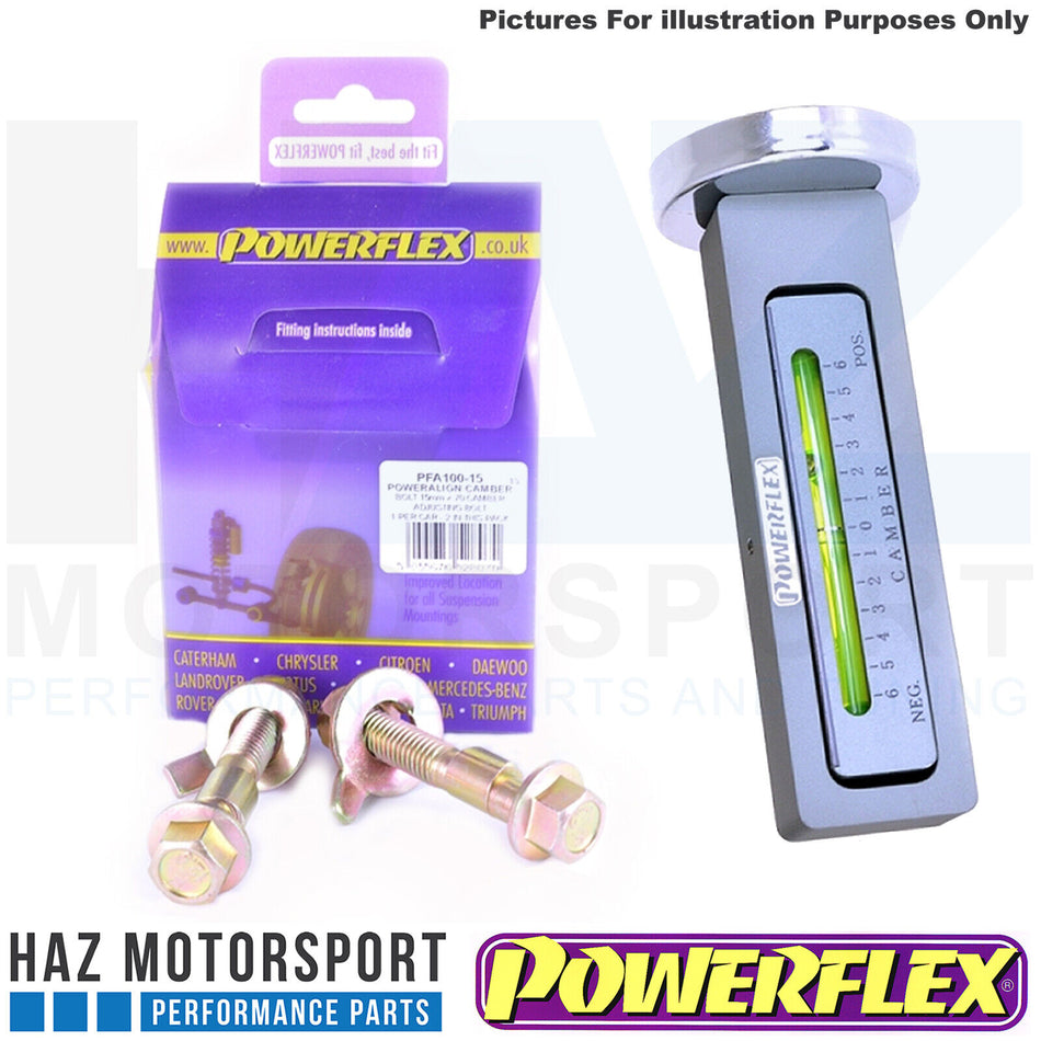 Powerflex Universal PowerAlign 15mm Camber Adjusting Bolt + Camber Gauge Kit