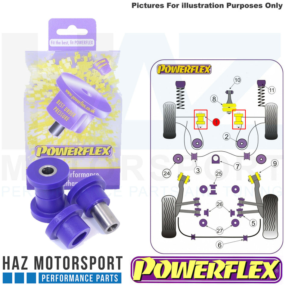 Powerflex Front Wishbone Front Poly Bushes Purple Series x2 Bushes In Box