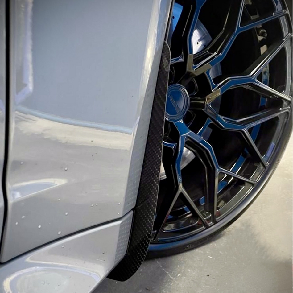 AP Design Gloss Carbon Front Mud Flap/Arch Guards Kit For Audi RS6 C8