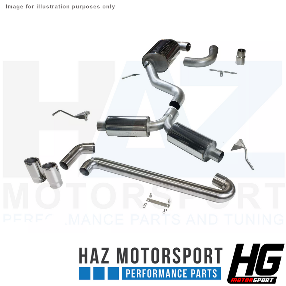 HG Motorsport BULL-X 3" Catback Y-Style Exhaust System Audi A3 8V 1.8 FWD Saloon