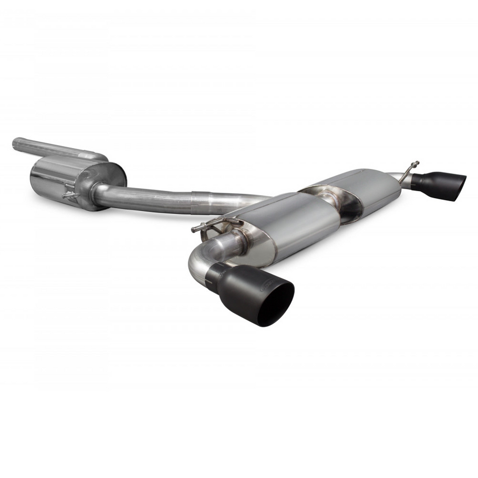 VW Scirocco R 09- Scorpion 3" Resonated Catack Exhaust Black Ceramic Daytona Tip