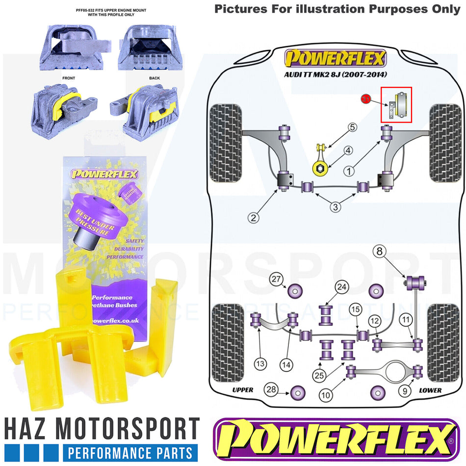 Powerflex Road Series Upper Engine Mount Insert For Audi TT MK2 8J 2007-2014