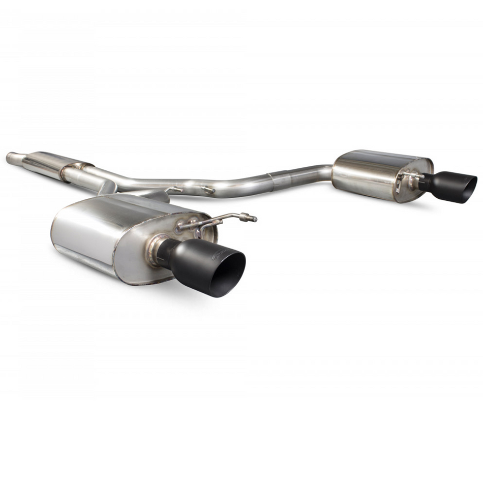 Ford Mustang 2.3T 15- Scorpion 2.75" Resonated Catback Exhaust Black Ceramic Tip