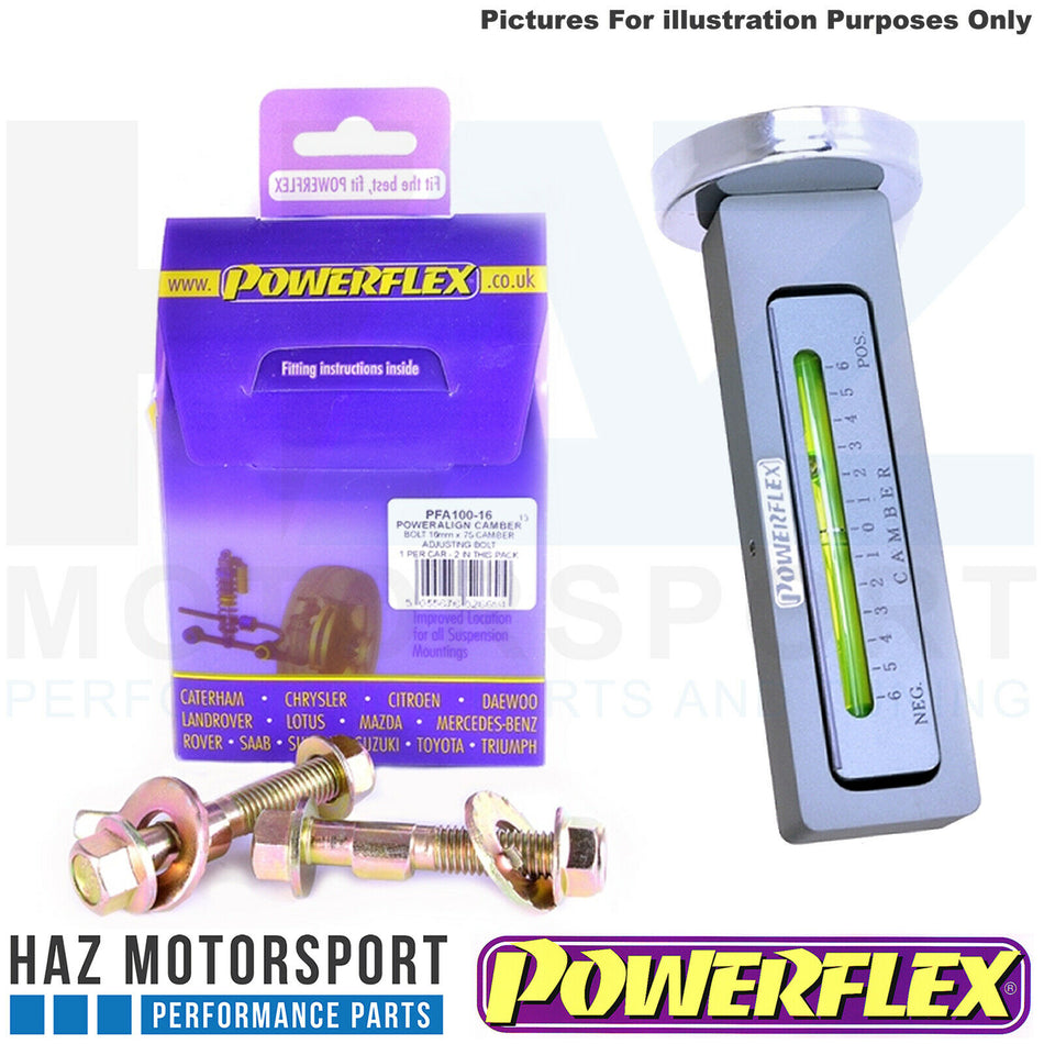 Powerflex Universal PowerAlign 16mm Camber Adjusting Bolt + Camber Gauge Kit