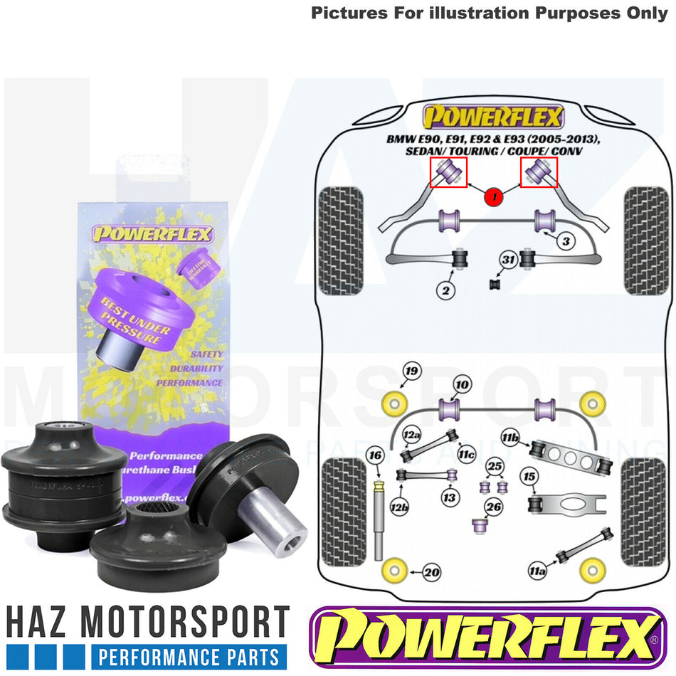 Powerflex x2 Front Radius Arm To Chassis Bushes For BMW E92 3 Series Coupe 2005-