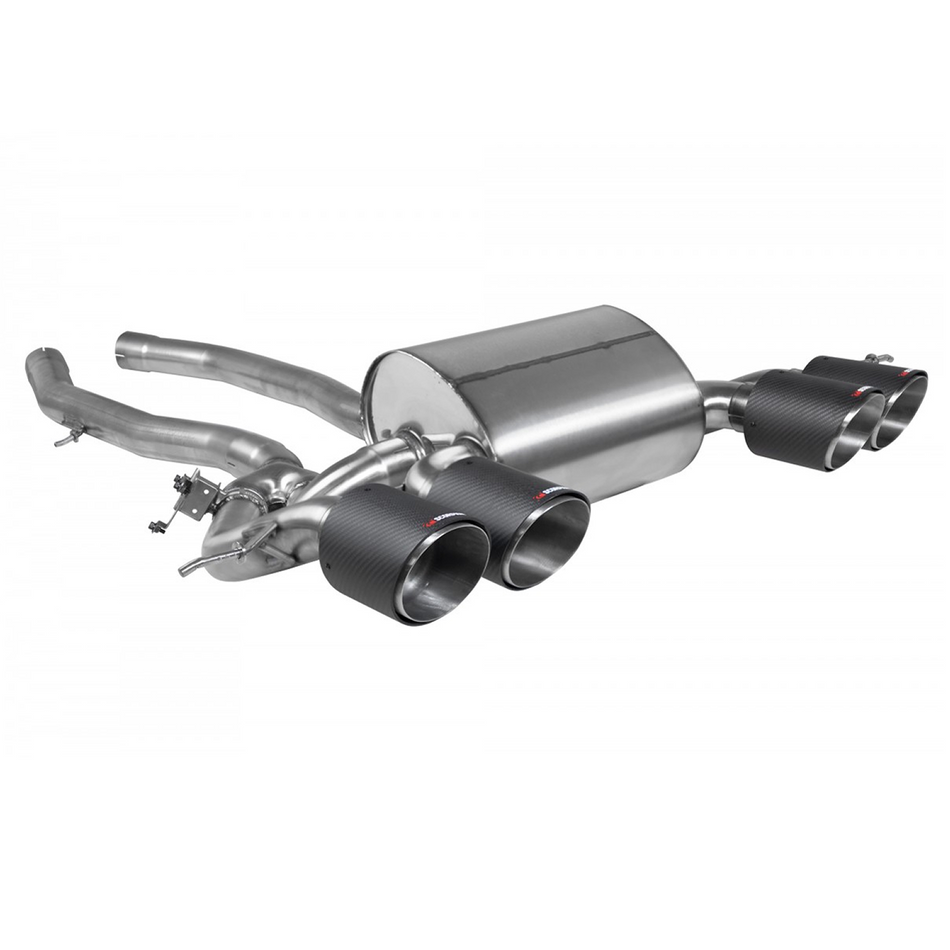 Scorpion Axle Back Half System Exhaust + Carbon Ascari Tips For BMW M3 G80 2021-