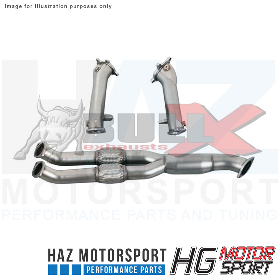 HG Motorsport BULL-X 3inch Downpipes + Frontpipe for Nissan GTR R35