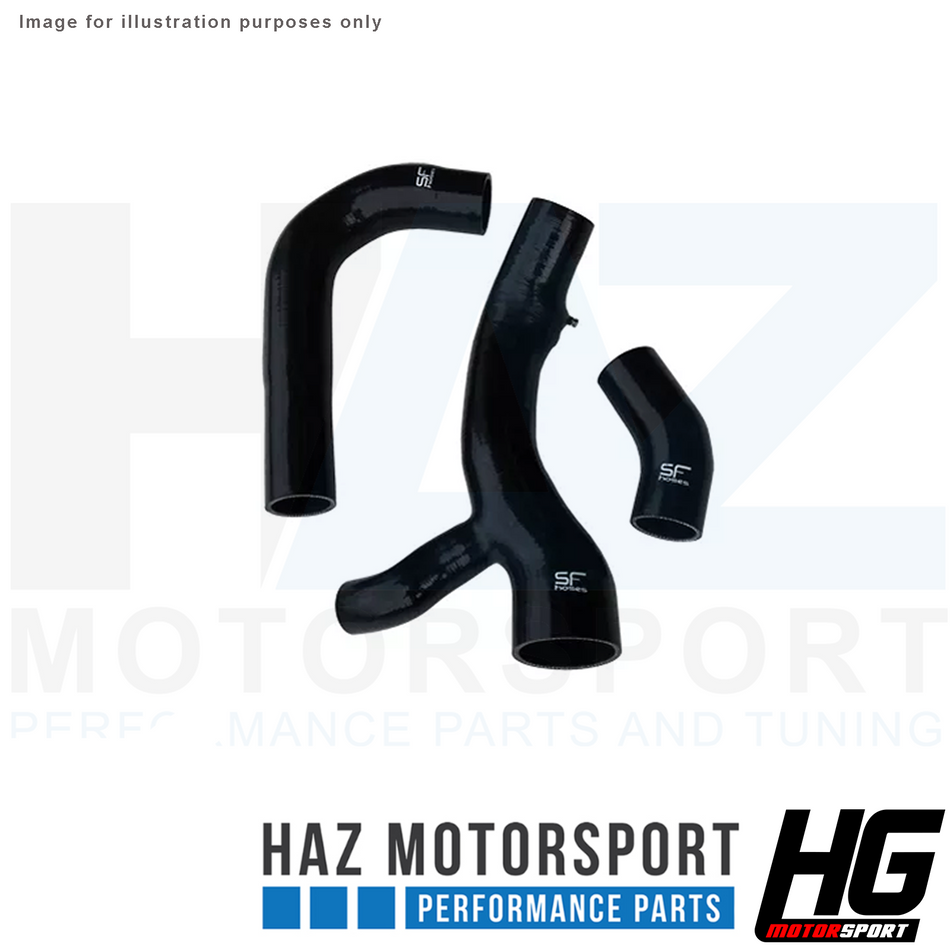 HG Motorsport Black Silicone Pressure Boost Hose Kit for Ford Focus ST MK2
