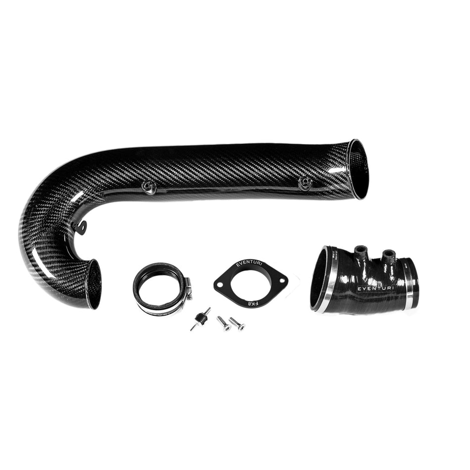 Eventuri Black Carbon Fibre Charge Pipe Kit + MAF Tube Honda Civic Type R FK2