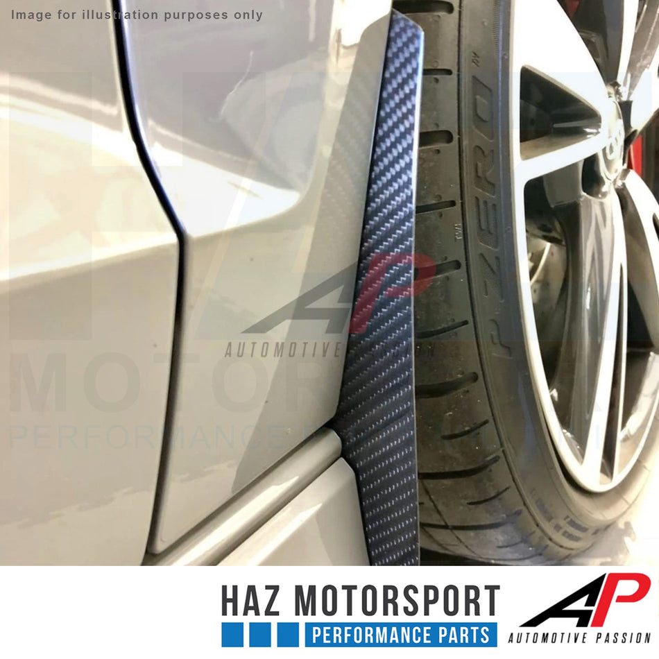 AP Design Gloss Carbon Fibre Front+Rear Mud Flaps/Arch Guards Audi RS3 8V Saloon
