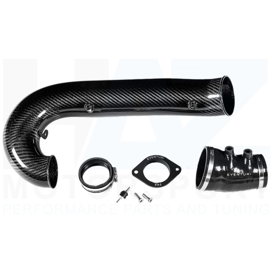 Eventuri Carbon Fibre Turbo Inlet Elbow Tube For V2 Intake Honda Civic Type R